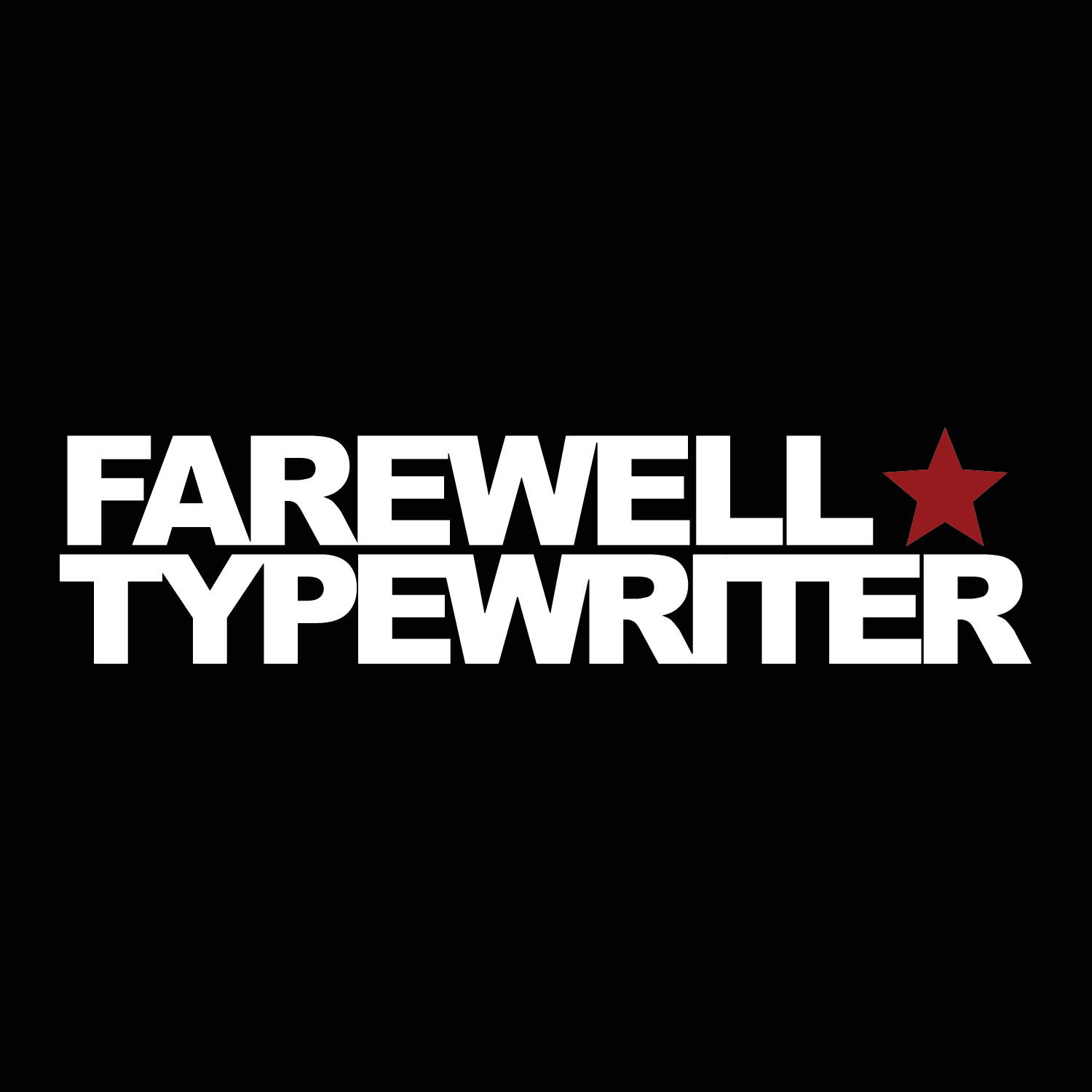 Classic Farewell Typewriter logo T-shirt